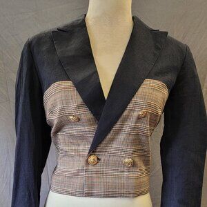 JASON WU NAVY and PLAID BLAZER size XS